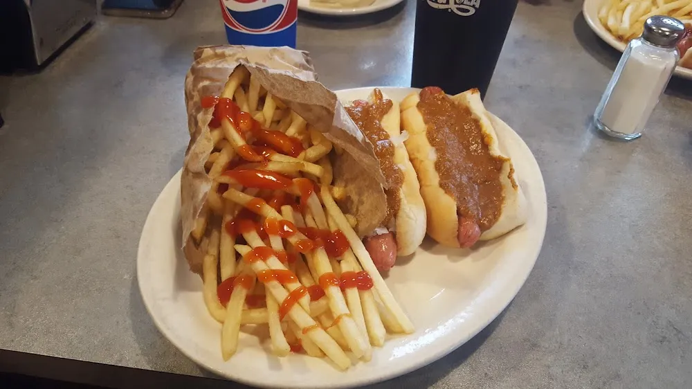 2 Zorba's Texas Hots and a Bag of Fries