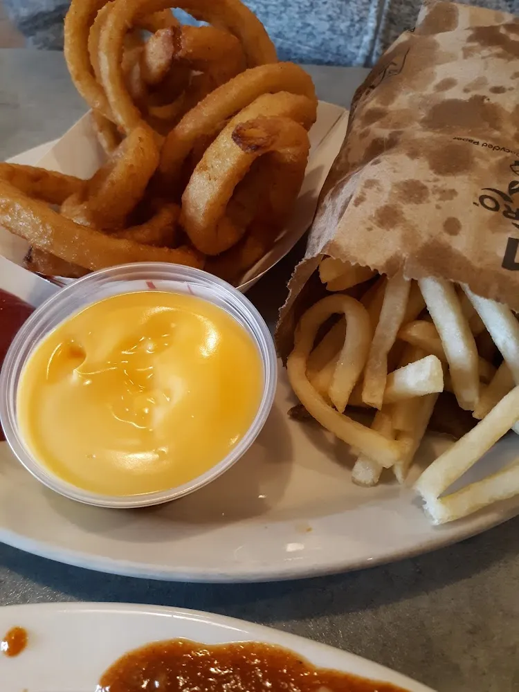 Fries Onion Ring Side of Cheese